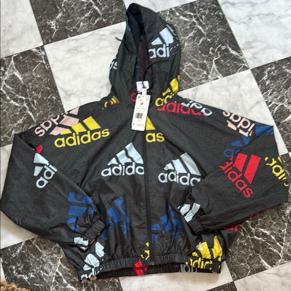 Adidas Vibrant Logo Windbreaker Jacket